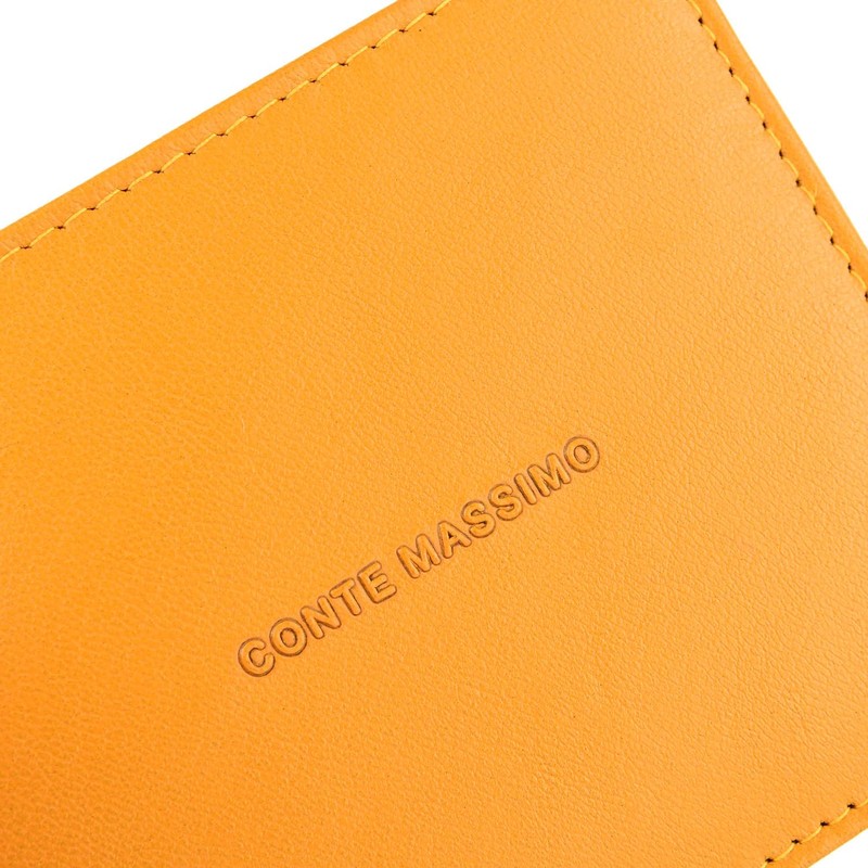 Conte Massimo Men's Genuine Leather Wallet with RFID Protection and