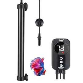 hygger Marine Aquarium Heater 500W,Titanium Heater with Digital LED Controller & Temperature Probe,Submersible Fish Tank Heater with Temperature Calibration,for Saltwater Freshwater Tank 70-80Gallon