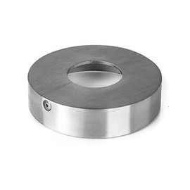 Stainless steel rosette V4A polished, two-piece, inner diameter 15.6 mm, outer diameter 76 mm.