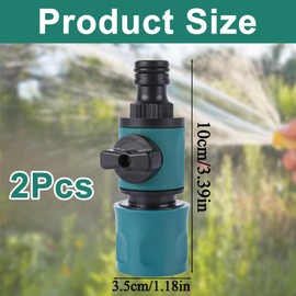 TuseRxln Quick Release in Line Outside Tap Kit, 2Pcs 16mmGarden Tap Hose Connector, One Male and One Female Connector Valve Extender