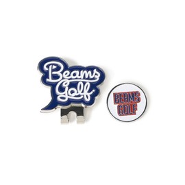 Beams Golf Short Sleeve TEE Clip Marker Script Men's Navy