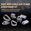 Glarks 24 Pieces M6 Wire Rope Clamps with Cable Thimbles
