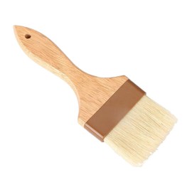 BBQ Oil Brush Pastry Brushes Basting Brush with Boar Bristle Wooden Handle BBQ Basting Oil Brush Cooking Supplies for Kitchen