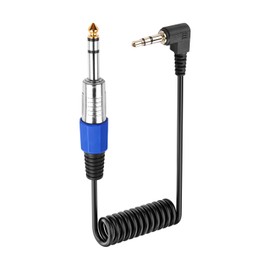 SinLoon 3.5mm to 6.35mm Stereo Audio Cable 1/4 to 1/8 Audio Cable 3.5mm Male to 6.35mm Male TRS Spring Audio Cable for Mixer Amplifier Speaker Earphone Laptop PC Phone MP3