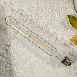 Leools T10 Led Long Bulbs,4W Dimmable Tubular Bulb,40 Watt Equivalent,E26 Edison Style Vintage LED Filament Light Bulb,2700K Warm White,8.9inch(225mm),4-Pack.