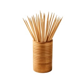 DaTpuik DaTpuik 12 inch Natural Bamboo Skewers for Barbecue PartyFruitKabobAppetiserHamburgerCocktailCraftBouquetChocolate FountainCorn Dog, diameter=4mm. More Size Choices 6"/8"/10"/12"(100 PCS)