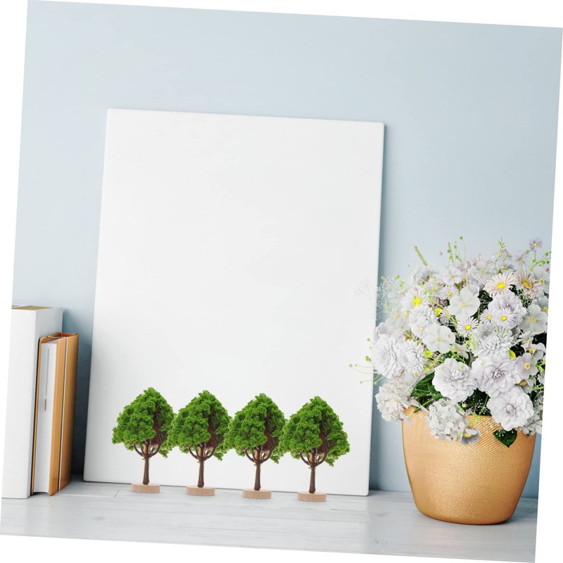 Ciieeo 4pcs Miniature Street Trees for Sand Table Simulation Tree