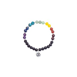 Made As Intended Chakra Bracelet Chakra Wrist Mala in 6mm Gemstones and Onyx