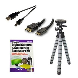 Syenrgy Digital Camera Accessory Kit Works with Canon EOS Rebel T5 Digital Camera includes: USB5PIN USB Cable, HDMI6FM AV & HDMI Cable, ZELCKSG Care & Cleaning, GP-22 Tripod