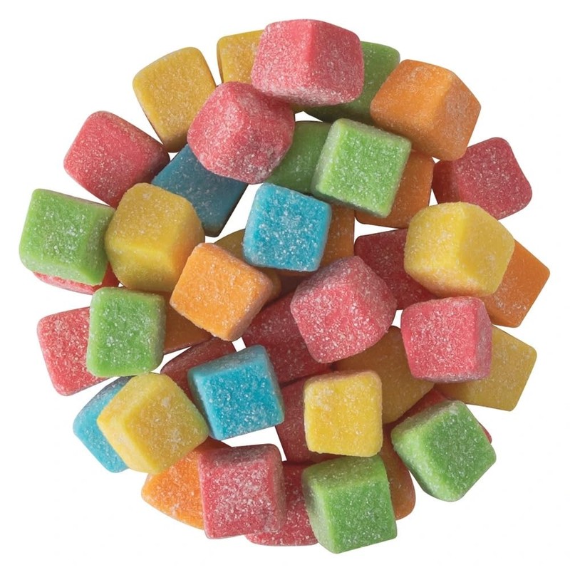 Bayside Candy Sour Gummy Cubes – Bite-Sized Sour Sugar-Coated Fruit