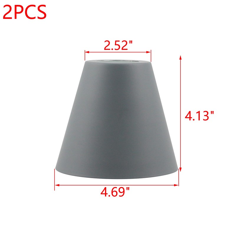 MY MIRONEY 2PCS Grey Barrel Metal Lampshade Hardware E27 Industrial