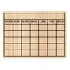 Sello de goma didáctico con base de madera tipo calendario