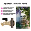 Funnytek Brass Water Container, 3/4" Threaded Leak-Proof Rain Barrel Faucets