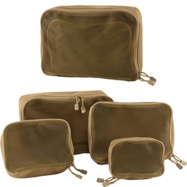 Brandit US Cooper Packing Cubes Bag Set (Pack of 4), camel