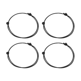CYNOSURETECH 4 Simple Style Bracelets, Friendship Bracelets, Lucky Bracelets, Woven Bracelets, Adjustable Bracelets, Suitable for Men and Women (Black)