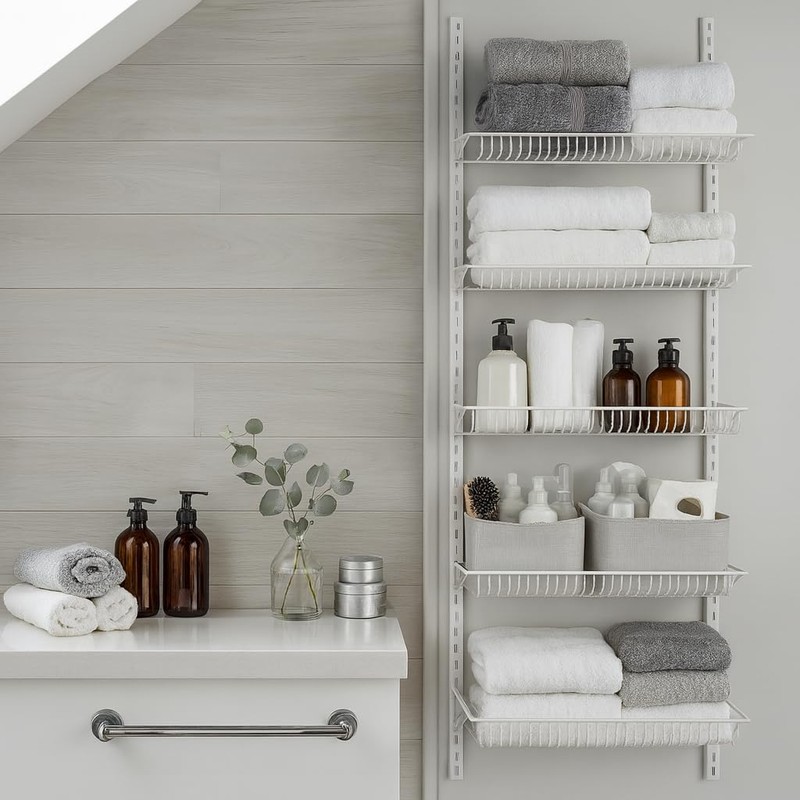 Jumbl 24" Wide Adjustable Door/Wall Mount Hanging Spice Storage Rack