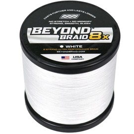 8 Strand Braided Fishing Line Series - Super Sleek & Smooth Braided Fishing Line - High Performance Fishing Line For Saltwater & Freshwater - color: White, yards: 500 Yards, pound test: 30lb