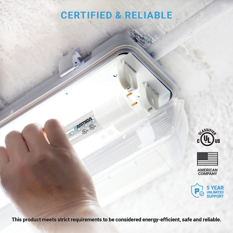 PARMIDA 20-Pack LED T8 Hybrid Type A+B Light Tube, 4FT,