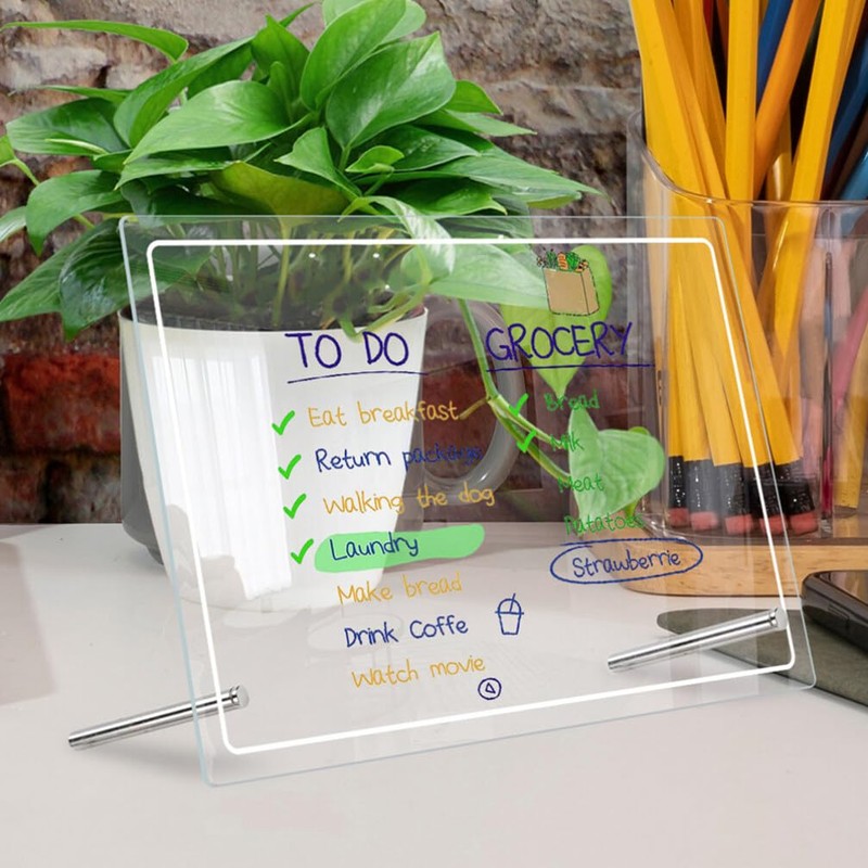 Operitacx 1 Set White Board Dry Erase Table memo Writing