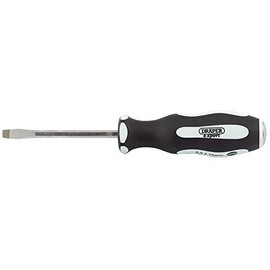 Draper 35183 Expert Pound Thru Plain Slot Screwdriver with Soft Grip, 6.5mm x 150mm