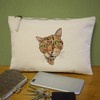 'Ginger Tabby Cat with Green Eyes' Canvas Clutch Bag/Accessory Case