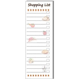 Shopping List Magnetic Memo Stick on Fridge Notepad. Food to Shop for Design on a Magnetic Shopping List pad Diet Planner Kitchen Daily Planning Tool 50 Tear Off Pages