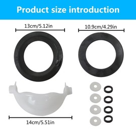 ATIODYUUK New 34117 Waste Ball Kit Replacement for Thetford Style II Toilet, for Thetford Style Lite Toilet, for Thetford Style Plus Toilet, Replace Toilet Models 42058, 42059, 34439, 34440