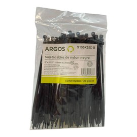 ARGOS Cinchos de plastico, Bridas de plastico, 300 Piezas Negro, 15x3.5cm