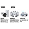 New ABS Plastic Chromed Hubcaps Front and Rear Wheel Axle