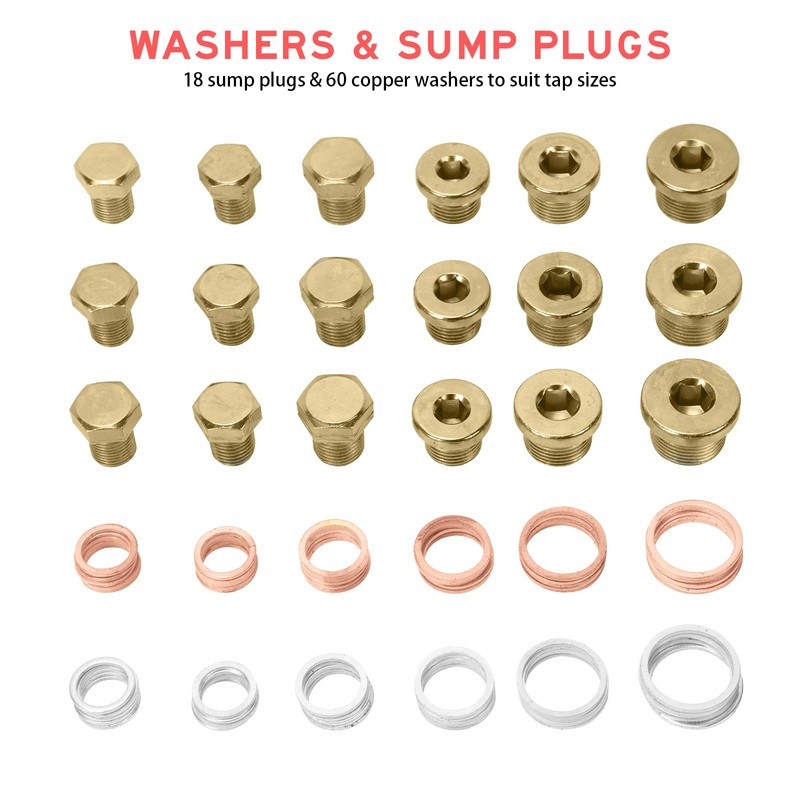BILITOOLS 84-Piece Oil Pan Drain Plug Thread Repair Kit M13