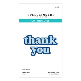 Spellbinders S1-155 Thank You Etched Dies from The Out and About Collection