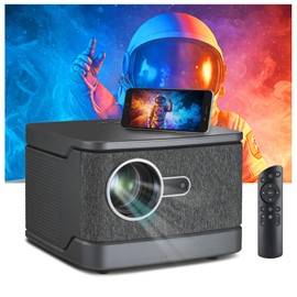 Projector with WiFi and Bluetooth Auto Focus 4K 1080P HDR10, 500ANSI Smart Movie Projector Home Theater for Bedroom 45-200" Display Compatible with HDMI/USB/iOS/Android/Windows
