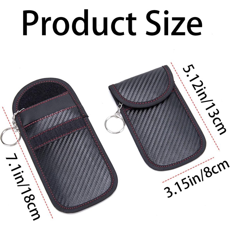 2 Pcs Faraday Bags Key Fob Protector, 3.15'' X 5.0''