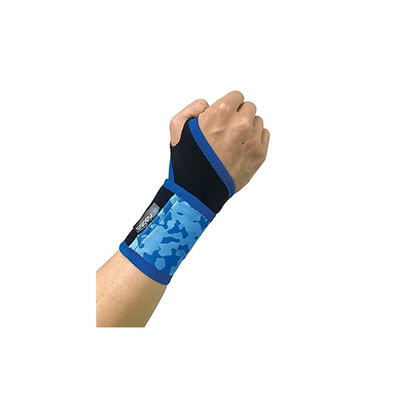 Marumitsu 300991 Tokusan TV Collaboration Wrist Supporter, Blue Camo, Free