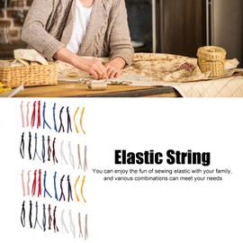 Mask Elastic Bands High Density Plait Adjustable Cord for DIY Mask Lanyard, 40PCS Elastic String for Face Mask Crafting and Sewing
