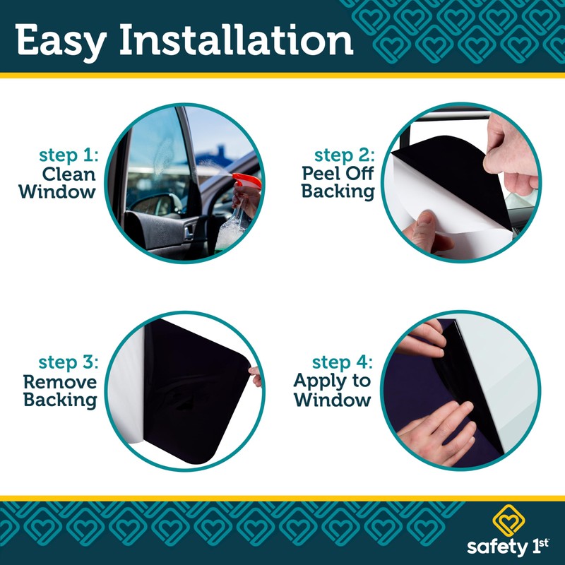 Safety 1st Cling Car Window Shades for Baby, 2 Pieces,