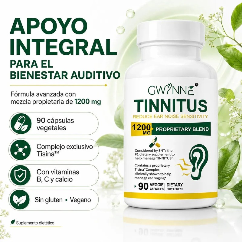 Gwynne Alivio Del Zumbido En Los Oídos 1200mg Suplemento Con