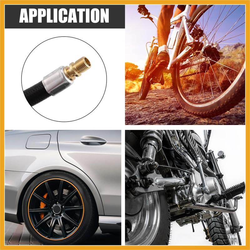 Partuto 40cm 16" Tire Valve Stem Extension Inflator Extender Hose