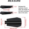 StarknightMT Motorcycle Handguards Black Coffin Cut Stainless Steel Hand Guards
