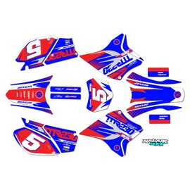 Kalair GFX Graphics Kit for Yamaha TTR230 (2005-2023) Turbo Series Red 21 Mil-Dirt Pit Bike Motorcycle Stickers,Dirtbike Racing Decal Automotive Motocross Accessories no Plastics