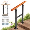 Metal Handrail Wood Grain for Elderly, 2 Step Hand Rails