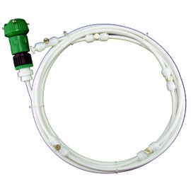 爽快 ミスト シャワー 【ホワイト】 【9メートル】 ノズル ヘッド 16個