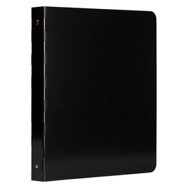 JAM PAPER Aluminium 1 inch Binders - Black Aluminum 3 Ring Binder - Sold Individually