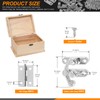 Rustark 20 Sets Silver Antique Small Box Hinges Right Latch