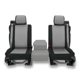 CarsCover Custom Fit 2004-2008 Ford F150 Pickup Truck Neoprene Car Front Seat Covers Gray & Black Sides Driver & Passenger Cover