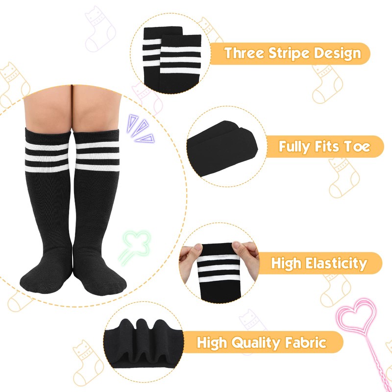 Girls Baseball Softball Soccer Socks for Toddler Girls Knee High