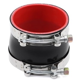 Taukealugs Taukealugs Straight Reducer Coupler Silicone Hose ID 3-1/2-inch to 3-3/4-inch 4-Ply with Stainless Steel T-Bolt Clamp for Turbo/Intercooler/Intake Piping