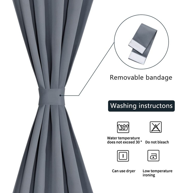 PiccoCasa Blackout French Door Curtain Panel - Blackout Door Curtain