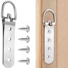 Lekgavd 6PCS Heavy Duty D Ring Picture Hangers, 4 Holes