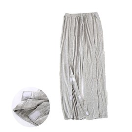 Nursing Pants,Bedridden Patient Pants,Tear Away Pants with 2 Sides Magic Stickers for Post-Surgery,Incontinence Dialysis,Full Open Down Cotton Rip Off Pants for Hip Replacement